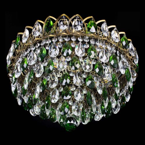 Люстра Грация №1 под бронзу зеленая в Магнитогорске Гусь Хрустальный