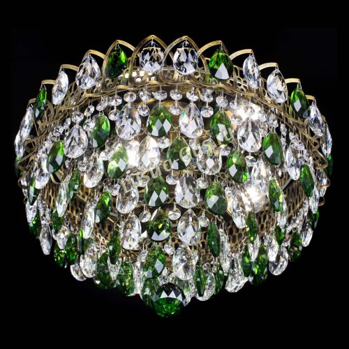 Люстра Грация №1 под бронзу зеленая в Магнитогорске Гусь Хрустальный