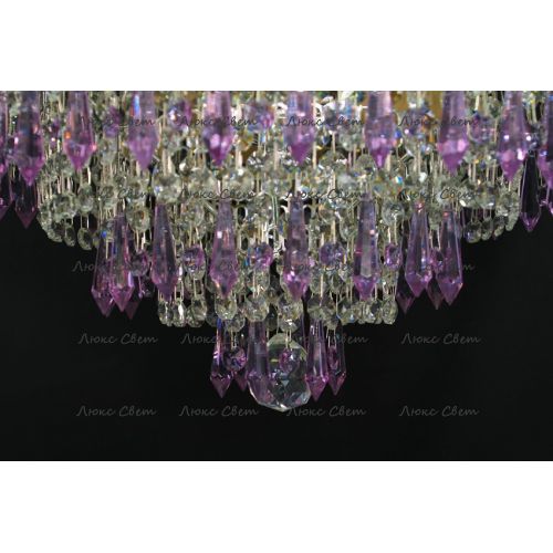 Люстра Ромашка Хризантема фиолетовая большой карашдаш в Магнитогорске Гусь Хрустальный