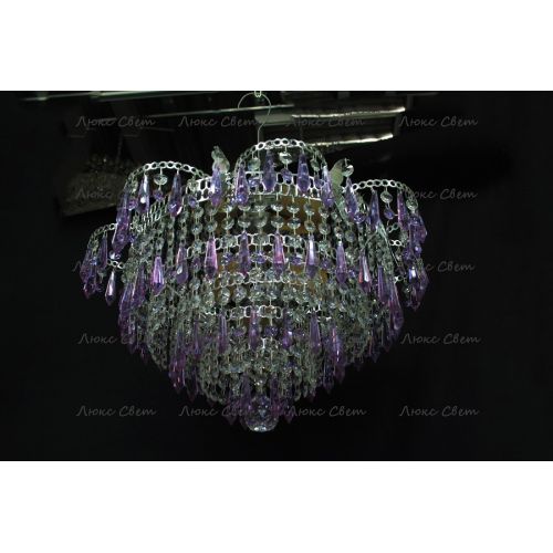 Люстра Ромашка Хризантема фиолетовая большой карашдаш в Магнитогорске Гусь Хрустальный
