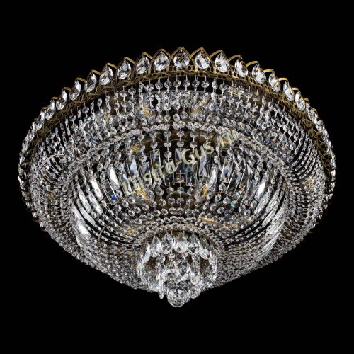 Люстра Хрустальный Каскад №1 700 мм под бронзу в Магнитогорске Гусь Хрустальный