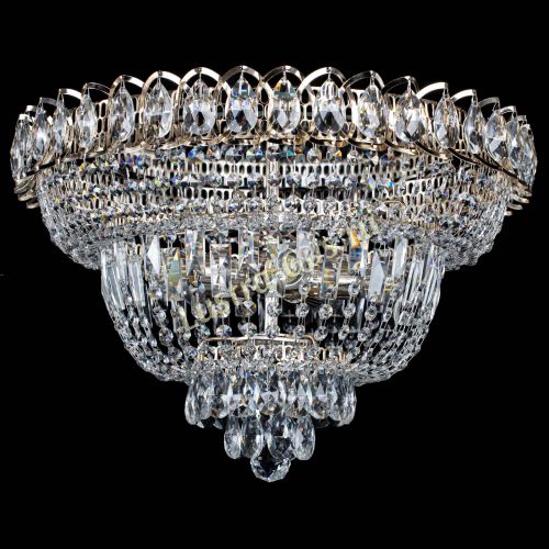 Люстра Хрустальный Каскад №1, диаметр - 450 мм, цвет - золото, Люстры Гусь Хрустальный