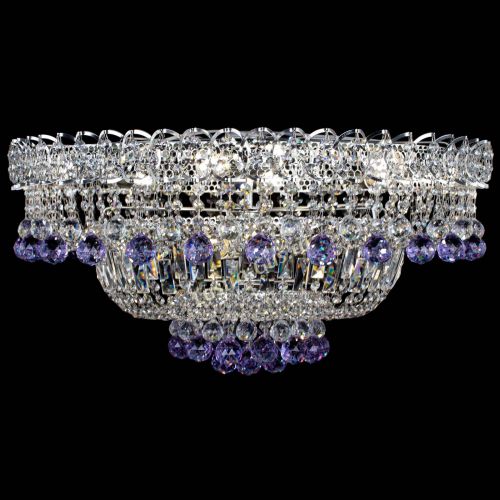 Люстра Хрустальный каскад №3 Шар фиолетовая в Магнитогорске Гусь Хрустальный