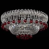 Люстра Хрустальный каскад №3 Шар красная в Магнитогорске