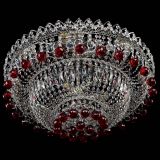 Люстра Хрустальный каскад №3 Шар красная в Магнитогорске