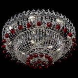 Люстра Хрустальный каскад №3 Шар красная в Магнитогорске