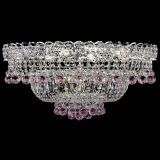 Люстра Хрустальный каскад №3 Шар розовая в Магнитогорске