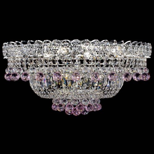 Люстра Хрустальный каскад №3 Шар розовая в Магнитогорске Гусь Хрустальный