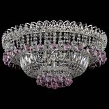 Люстра Хрустальный каскад №3 Шар розовая в Магнитогорске
