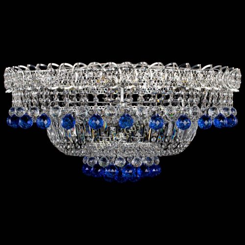 Люстра Хрустальный каскад №3 Шар синяя в Магнитогорске Гусь Хрустальный