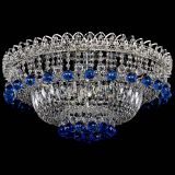 Люстра Хрустальный каскад №3 Шар синяя в Магнитогорске