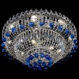 Люстра Хрустальный каскад №3 Шар синяя в Магнитогорске
