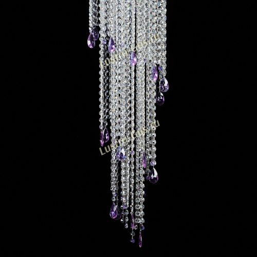 Люстра Хрустальный Каскад №5 фиолетовый в Магнитогорске Гусь Хрустальный