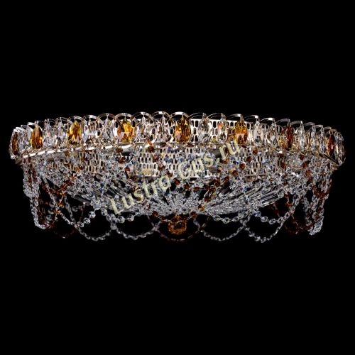 Люстра Каскад Ажур 700 мм чайный в Магнитогорске Гусь Хрустальный