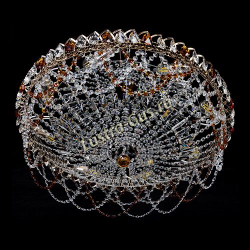 Люстра Каскад Ажур 700 мм чайный в Магнитогорске Гусь Хрустальный