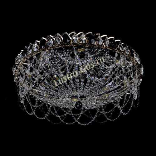 Люстра Каскад Ажур 700 мм черный в Магнитогорске Гусь Хрустальный