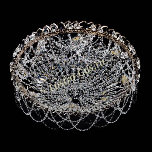 Люстра Каскад Ажур 700 мм черный в Магнитогорске Гусь Хрустальный