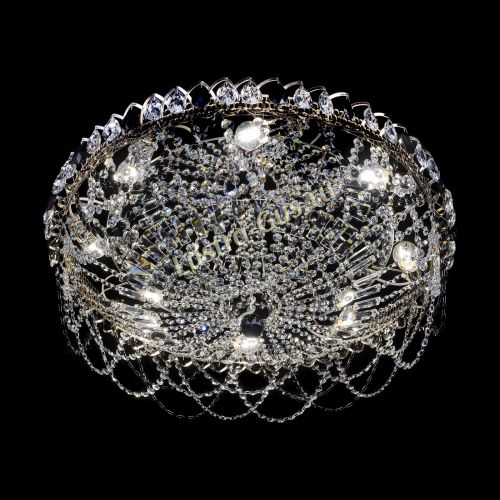 Люстра Каскад Ажур 700 мм черный в Магнитогорске Гусь Хрустальный