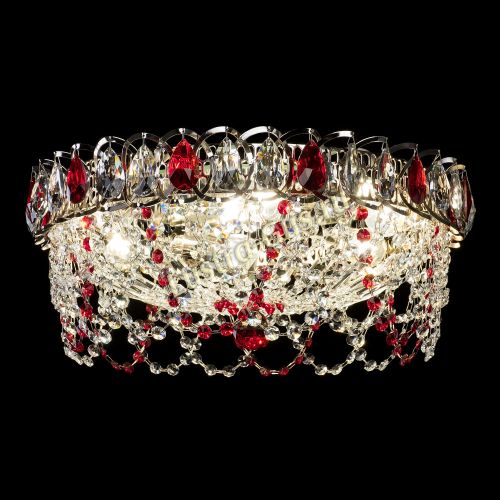 Люстра Хрустальный Каскад Ажур красный в Магнитогорске Гусь Хрустальный