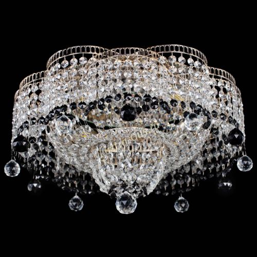 Люстра Камелия №4 черная в Магнитогорске Гусь Хрустальный