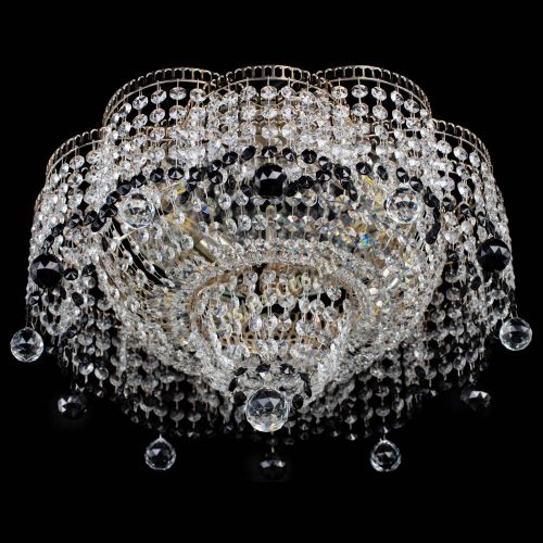 Люстра Камелия №4 черная в Магнитогорске Гусь Хрустальный