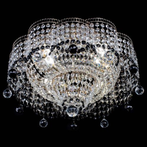 Люстра Камелия №4 черная в Магнитогорске Гусь Хрустальный