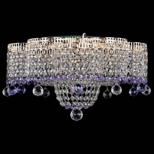 Люстра Камелия №4 фиолетовая в Магнитогорске Гусь Хрустальный