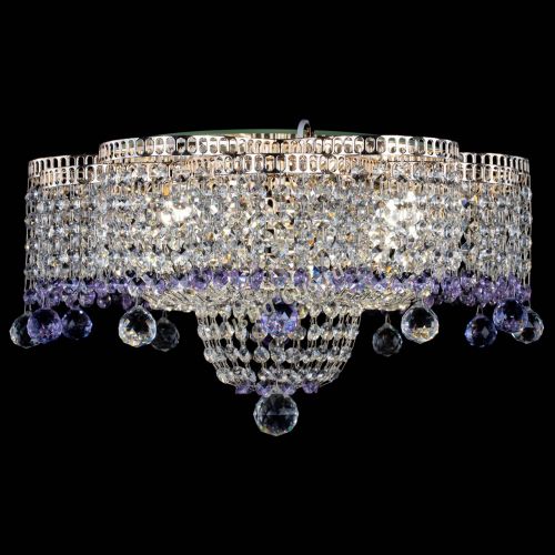 Люстра Камелия №4 фиолетовая в Магнитогорске Гусь Хрустальный