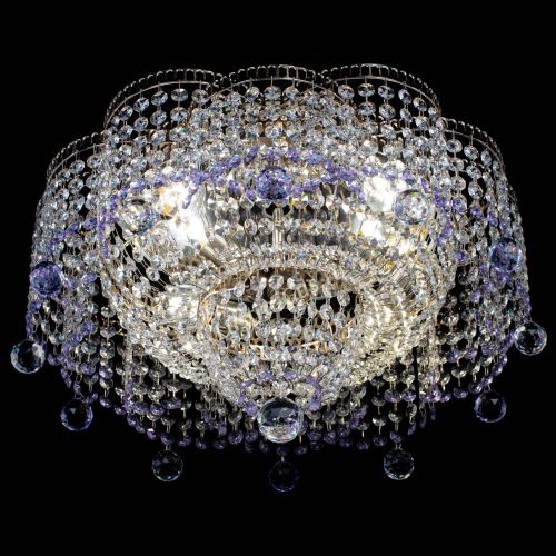 Люстра Камелия №4 фиолетовая в Магнитогорске Гусь Хрустальный