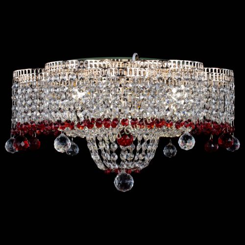 Люстра Камелия №4 красная в Магнитогорске Гусь Хрустальный