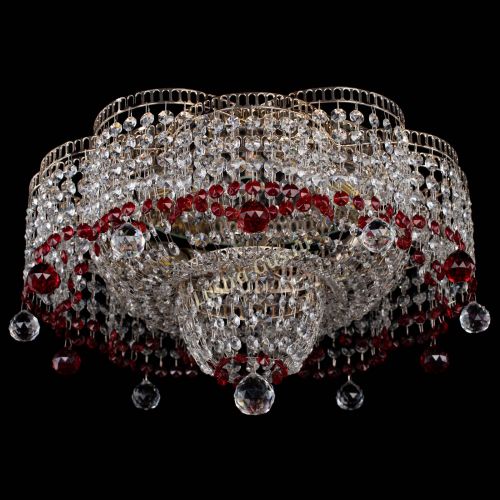 Люстра Камелия №4 красная в Магнитогорске Гусь Хрустальный