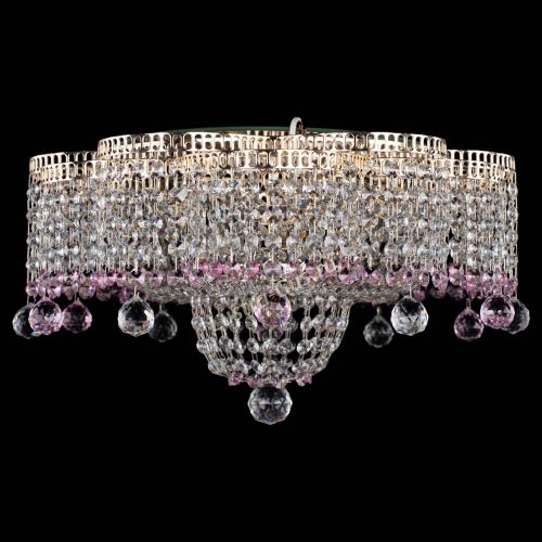 Люстра Камелия №4 розовая в Магнитогорске Гусь Хрустальный