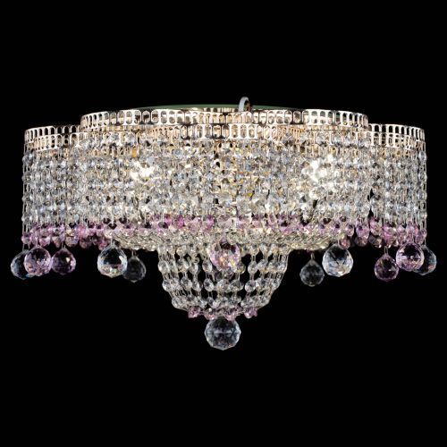 Люстра Камелия №4 розовая в Магнитогорске Гусь Хрустальный