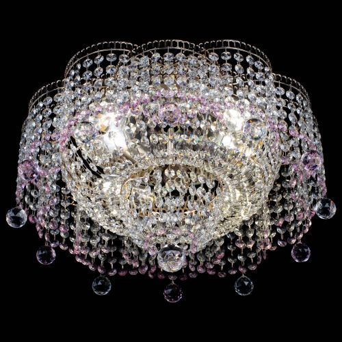 Люстра Камелия №4 розовая в Магнитогорске Гусь Хрустальный