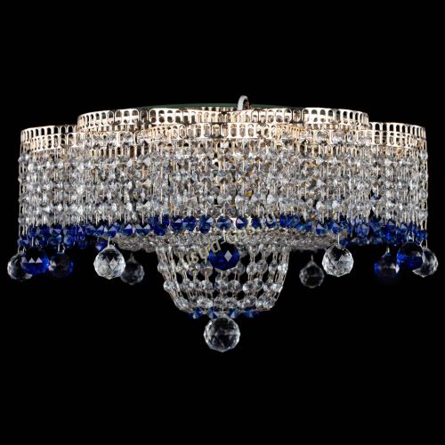 Люстра Камелия №4 синяя в Магнитогорске Гусь Хрустальный