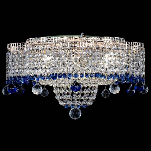 Люстра Камелия №4 синяя в Магнитогорске Гусь Хрустальный