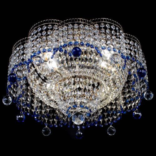 Люстра Камелия №4 синяя в Магнитогорске Гусь Хрустальный