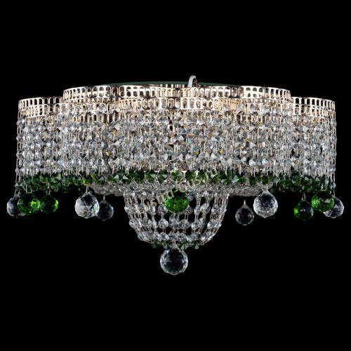 Люстра Камелия №4 зеленая в Магнитогорске Гусь Хрустальный