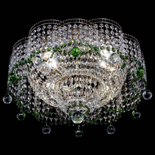 Люстра Камелия №4 зеленая в Магнитогорске Гусь Хрустальный