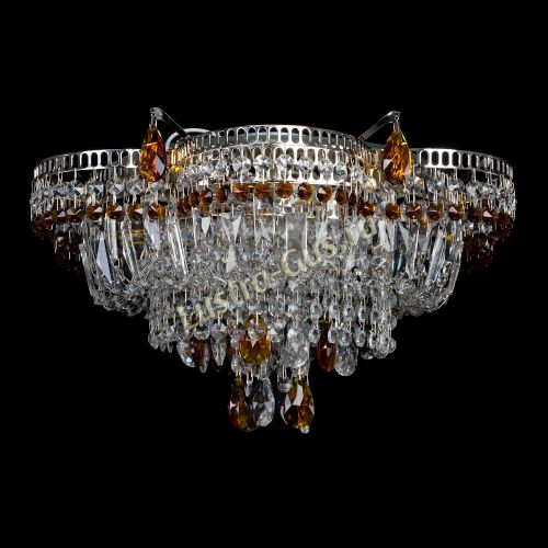 Люстра Камея №1 - 3 лампы чайная в Магнитогорске Гусь Хрустальный