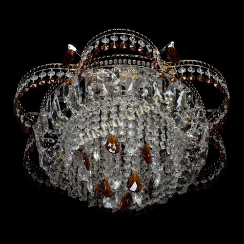 Люстра Камея №1 - 3 лампы чайная в Магнитогорске Гусь Хрустальный