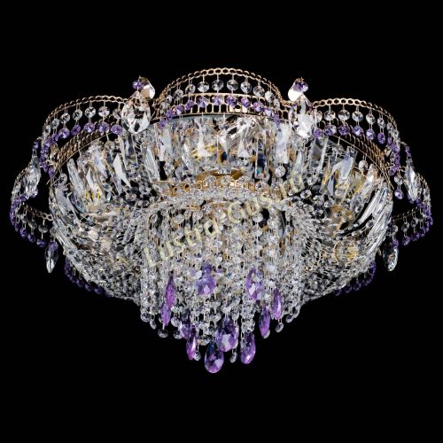 Люстра Камея №1 фиолетовая в Магнитогорске Гусь Хрустальный