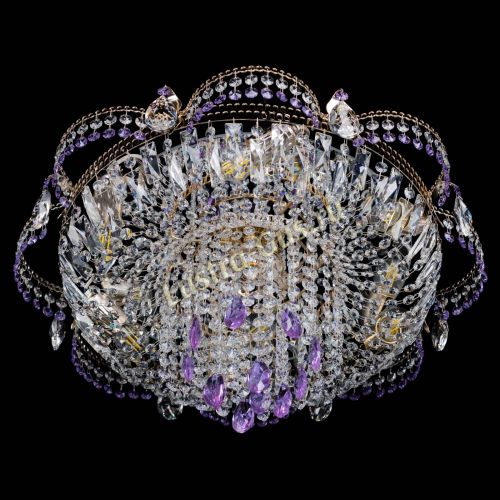 Люстра Камея №1 фиолетовая в Магнитогорске Гусь Хрустальный
