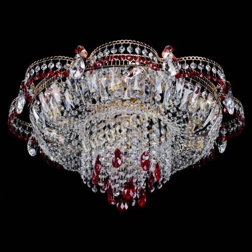 Люстра Камея №1 красная в Магнитогорске Гусь Хрустальный