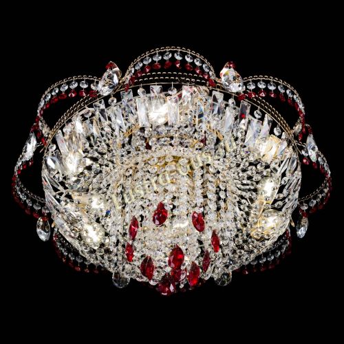 Люстра Камея №1 красная в Магнитогорске Гусь Хрустальный