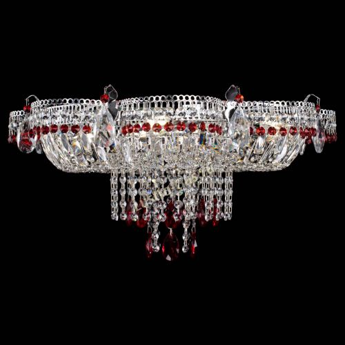 Люстра Камея №1 красная в Магнитогорске Гусь Хрустальный