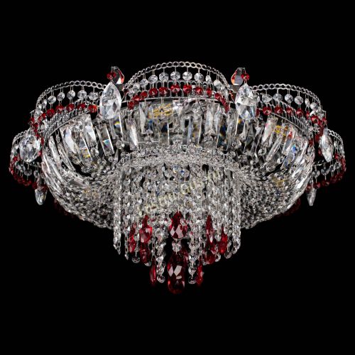 Люстра Камея №1 красная в Магнитогорске Гусь Хрустальный