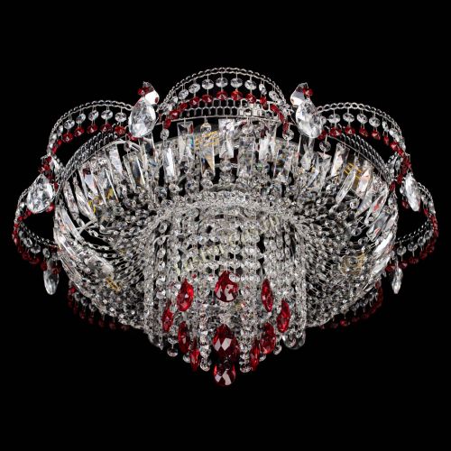 Люстра Камея №1 красная в Магнитогорске Гусь Хрустальный