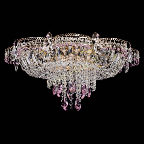 Люстра Камея №1 розовая в Магнитогорске Гусь Хрустальный