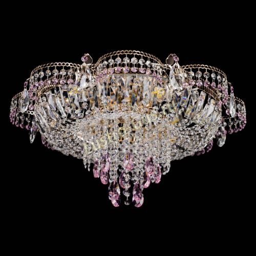 Люстра Камея №1 розовая в Магнитогорске Гусь Хрустальный